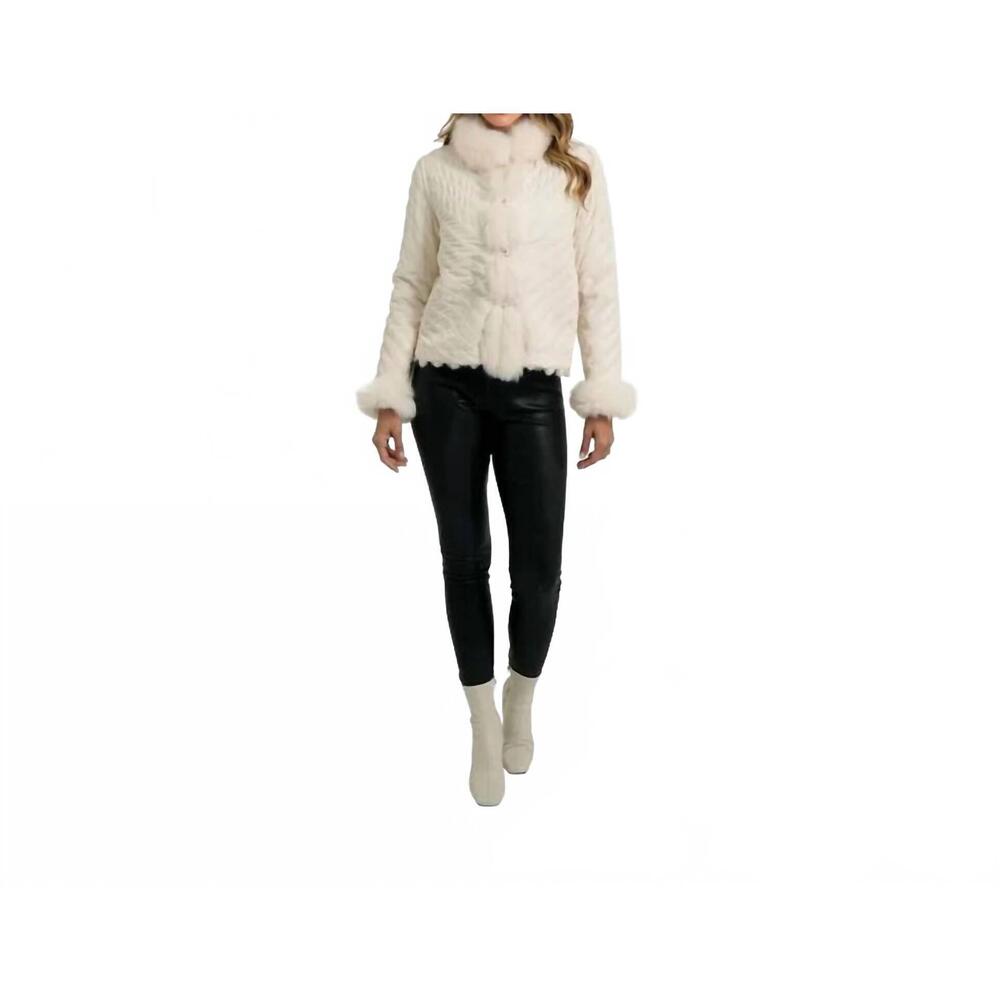 NEW LOVE TOKEN meghan reversible jacket in cream